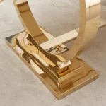 Black Marble Gold Finish Dining Table RDT316GM by Artisan Furniture - Image 5