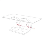 Tempered Glass Dining Table RDT313G by Artisan Furniture 6