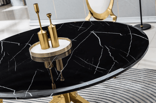 DT203GMB Round Marble Dining Table by Artisan Furniture - Image 9