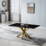 DT202GMB Marble Stainless Steel Dining Room Table Base by Artisan Furniture 17