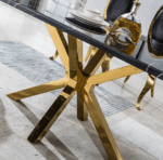 DT202GMB Marble Stainless Steel Dining Room Table Base by Artisan Furniture 19