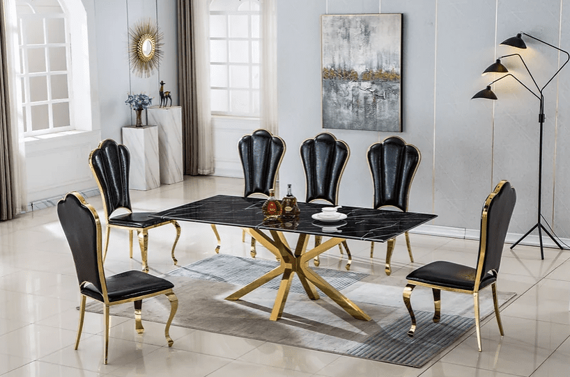 Dt201Gmb Marble Dining Room Table Legs Metal By Artisan Furniture Luxury Dining Tables Mobilia Cleopatra 3 DT201GMB Marble Dining Room Table Legs Metal by Artisan Furniture 3