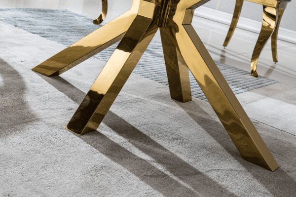 DT201GMB Marble Dining Room Table Legs Metal by Artisan Furniture - Image 4