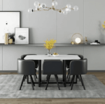 800 White Marble Dining Table Set For 6 Chairs by Artisan furniture 11