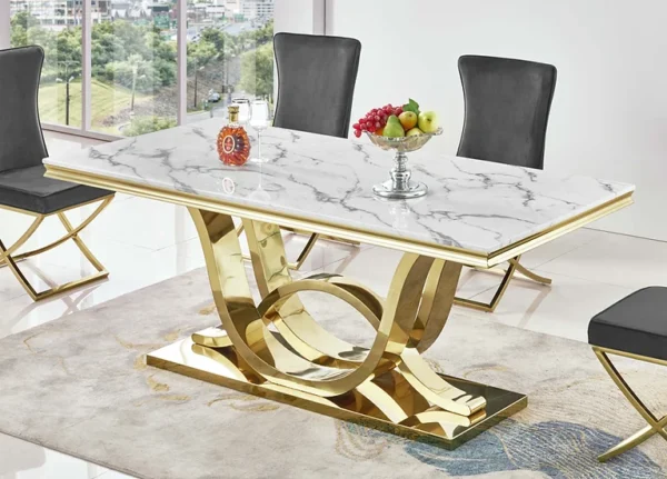 RDT315GM Marble Top Dining Table by Artisan Furniture - Image 2