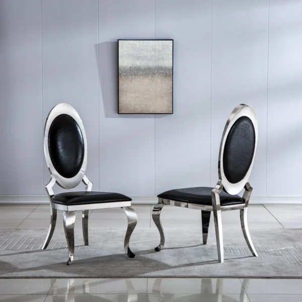 DCK68 White Leatherette Dining chairs by Artisan Furniture - Image 7