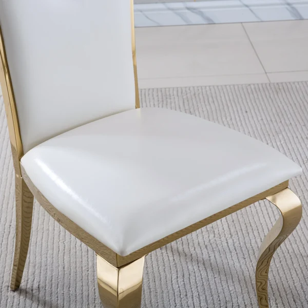 DCK98 Black Leather Dining Chair Modern by Artisan Furniture - Image 5