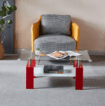 A08-2 Glass Top Wood Table Coffee Table by Artisan furniture 16