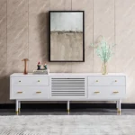 White TV Stand TV005 by Artisan Furniture 13