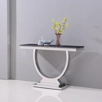 Black Marble Console Table ST316SMB by Artisan Furniture