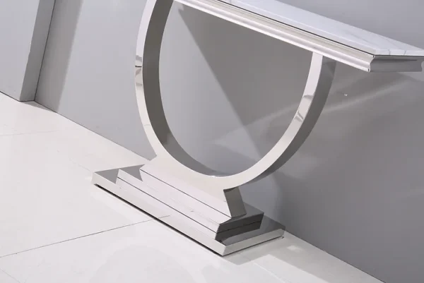 White Marble Console Table ST316SM by Artisan Furniture - Image 3