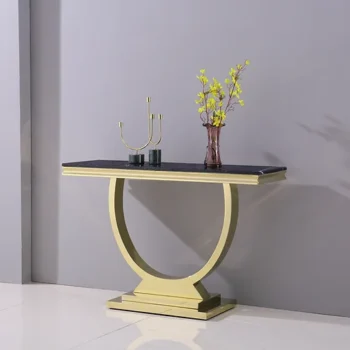 ST316GMB Black Marble Console Table by Artisan Furniture 3