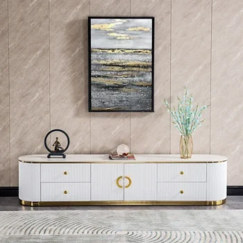 White TV Stand TV008 by Artisan furniture