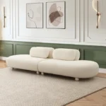 SEC8058 White Boucle Curved Sofa By Artisan Furniture 8