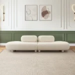 SEC8058 White Boucle Curved Sofa By Artisan Furniture 10