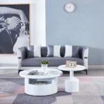 CT5003WH 2PC Set Wooden Nesting Coffee Table By Artisan Furniture 10