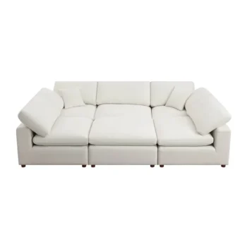 White SEC8061WH Modular Sofa Sleeper by Artisan Furniture
