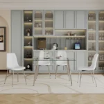 DT037S+DCK55S Glass Dining Table Set For 4 With Chairs By Artisan Furniture 16