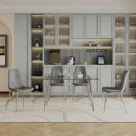 DT037S+DCK55S Glass Dining Table Set For 4 With Chairs By Artisan Furniture 17