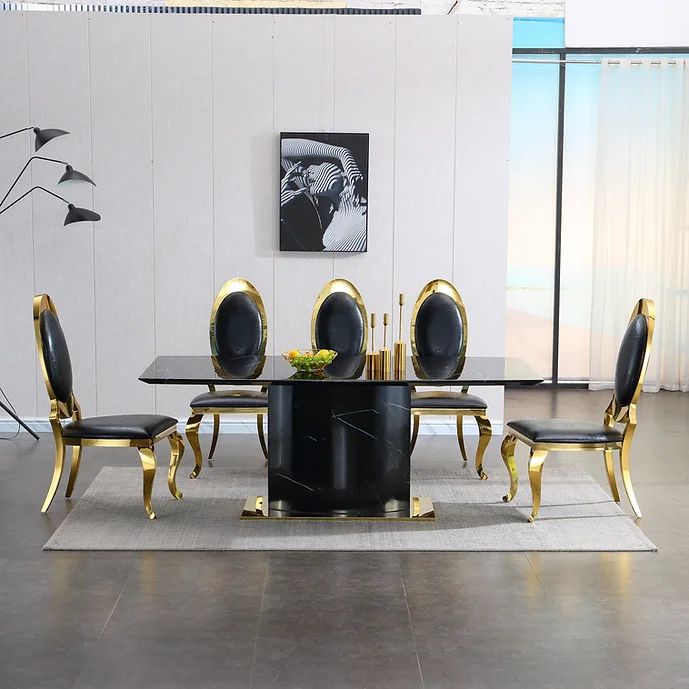 Rdt392Gb Rectangular 78″ Stainless Steel Dining Table By Artisan Furniture Luxury Dining Tables Mobilia Cleopatra 3 RDT392GB Rectangular 78″ Stainless Steel Dining Table by Artisan Furniture 3