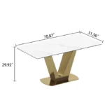 DT512 Metal Leg Dining Table by Artisan Furniture 21
