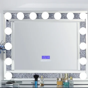 MIR1002WH Silver and White Mirror By Artisan Furniture