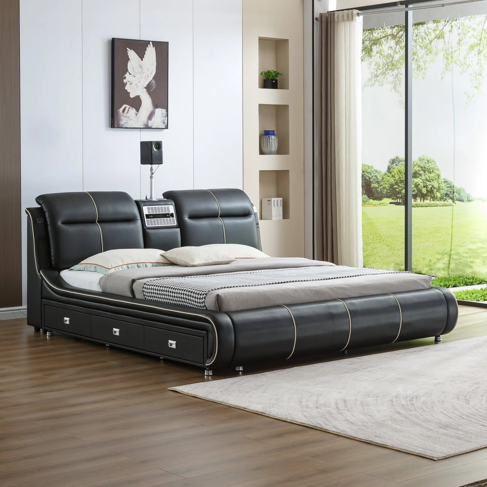 L9020Bk-K Ultimate Smart Bed By Artisan Furniture | Mobilia Cleopatra 3 L9020BK-K Ultimate Smart Bed By Artisan Furniture - Image 1