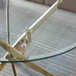 DT666 Round Tempered Glass Dining Table By Artisan Furniture - Image 4