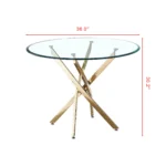 DT666 Round Tempered Glass Dining Table By Artisan Furniture - Image 6
