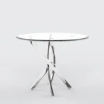 DT666 Round Tempered Glass Dining Table By Artisan Furniture - Image 9