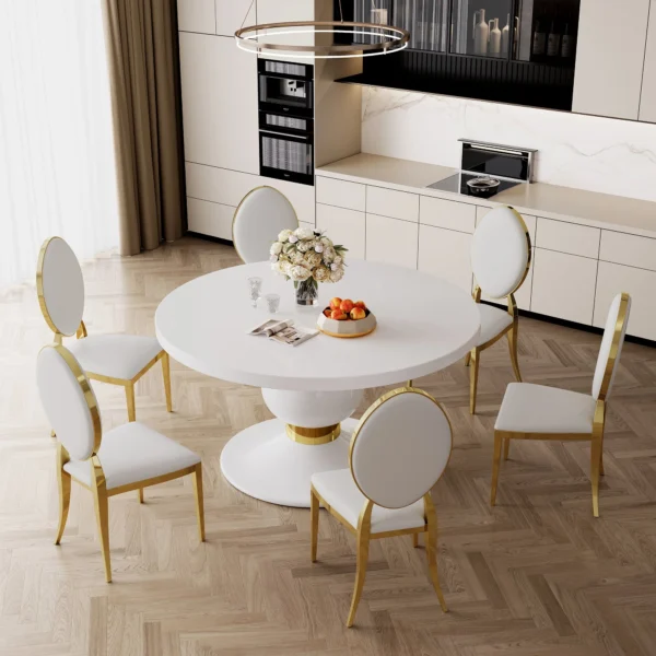 DT0214W White Dining Table By Artisan Furniture - Image 6