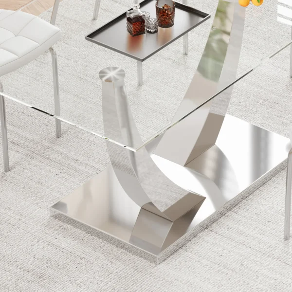 DT035 Glass Top Dining Room Table By Artisan Furniture - Image 7