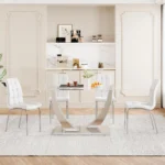 DT035 Glass Top Dining Room Table By Artisan Furniture 25