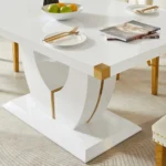 DT0222 Wood Top Dining Table With Metal Legs By Artisan Furniture 15