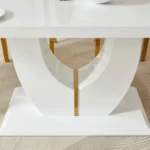 DT0222 Wood Top Dining Table With Metal Legs By Artisan Furniture 16