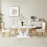 DT0222 Wood Top Dining Table With Metal Legs By Artisan Furniture 19