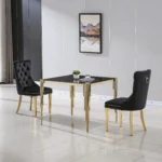 DT0312 Square Tempered Glass Dining Table By Artisan Furniture 27