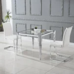 DT0312 Square Tempered Glass Dining Table By Artisan Furniture 33