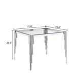 DT0312 Square Tempered Glass Dining Table By Artisan Furniture 34
