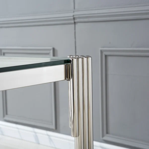 DT0312 Square Tempered Glass Dining Table By Artisan Furniture - Image 11