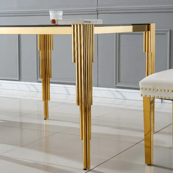 DT0312 Square Tempered Glass Dining Table By Artisan Furniture - Image 16