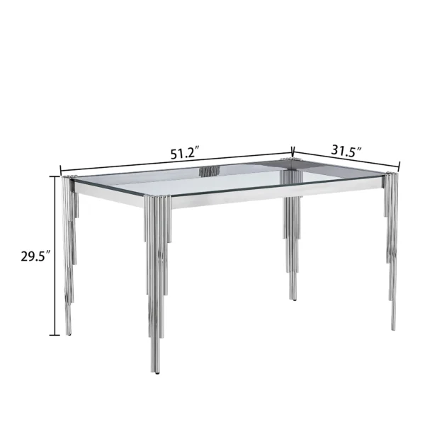 DT0313 Glass Tempered Dining Table By Artisan Furniture - Image 2