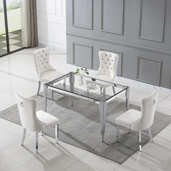 DT0313 Glass Tempered Dining Table By Artisan Furniture - Image 5