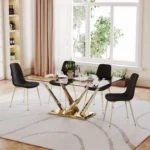 DT034 Glass Top Dining Room Table by Artisan Furniture 9