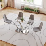 DT034 Glass Top Dining Room Table by Artisan Furniture 10