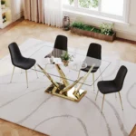 DT034 Glass Top Dining Room Table by Artisan Furniture 13