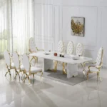 DT303 Marble White Dining Table by Artisan Furniture 10