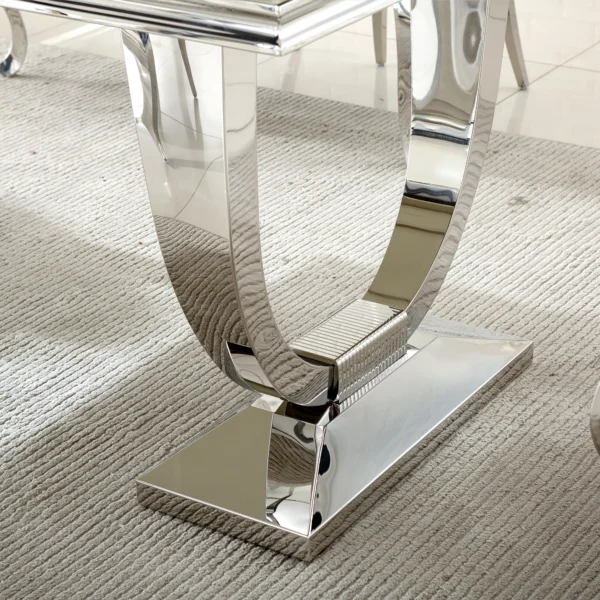 DT317 White Marble Top Dining Room Table by Artisan Furniture - Image 2