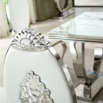 DT317 White Marble Top Dining Room Table by Artisan Furniture 27