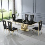 DT318 White Marble Dining Room Table by Artisan Furniture - Image 6